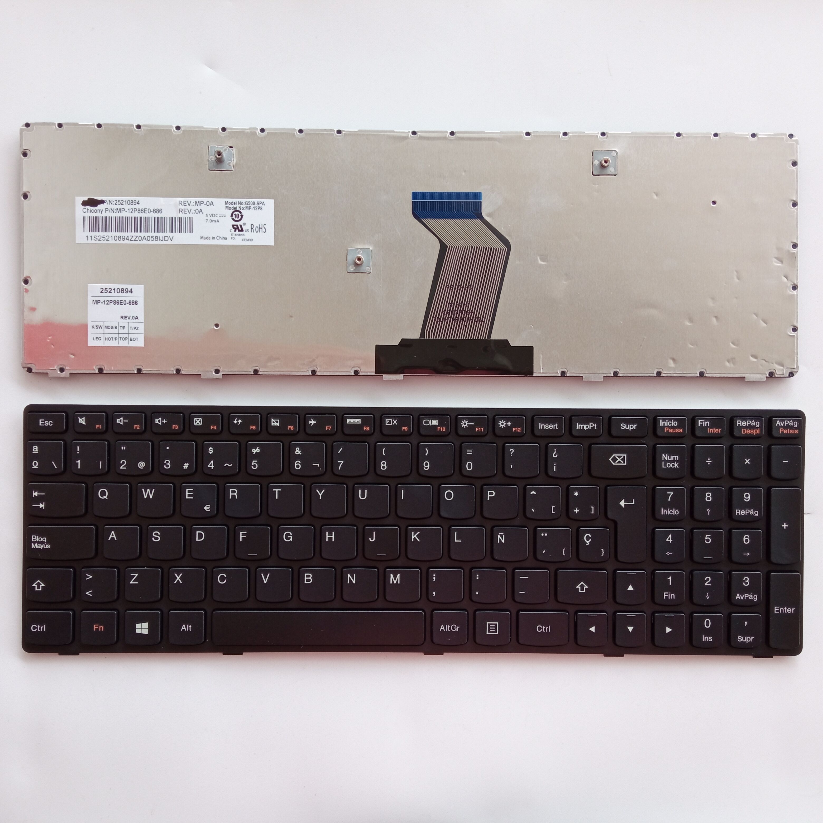 Picture of New Replacement Laptop Keyboard For LENOVO G500/G510/G700/G710 BLACK FRAME BLACK (OEM) SP Layout